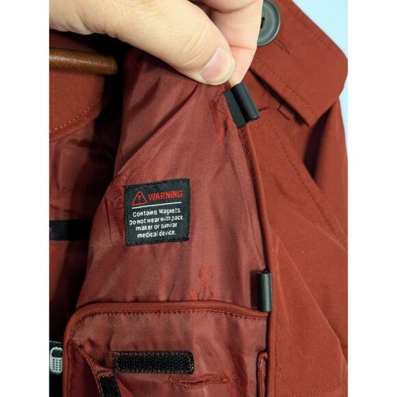 ScotteVest Womens Rust TEC Travel Trench XXL Double-Breasted Belted Coat Pockets - Picture 12 of 16